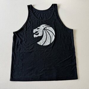 Seven Lions Tank top shirt Mens Size L Grey White  EDM Rave RARE front back logo
